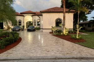 Driveways and pool areas